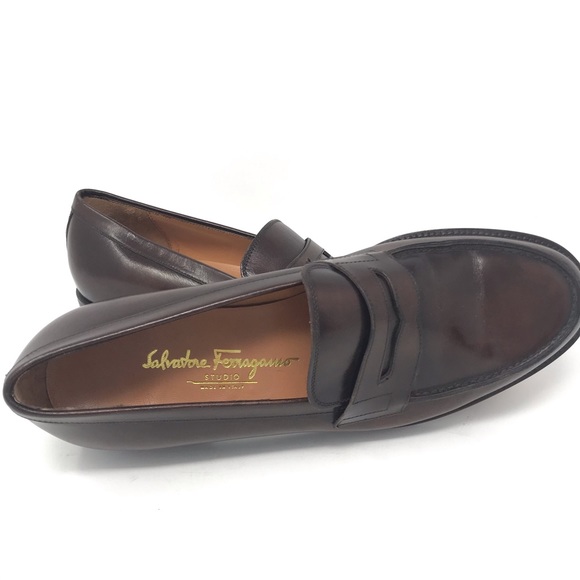 Salvatore Ferragamo Studio Slip On Penny Loafers